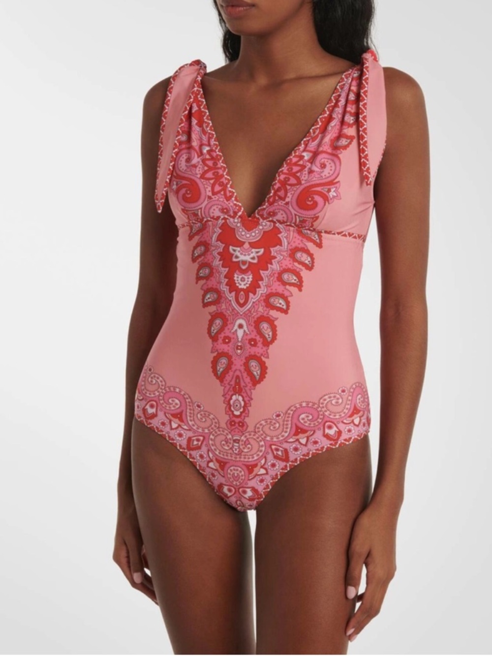 Mytheresa - Etro Printed bow-detail swimsuit